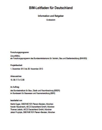 bim Leitfaden für Deutschland